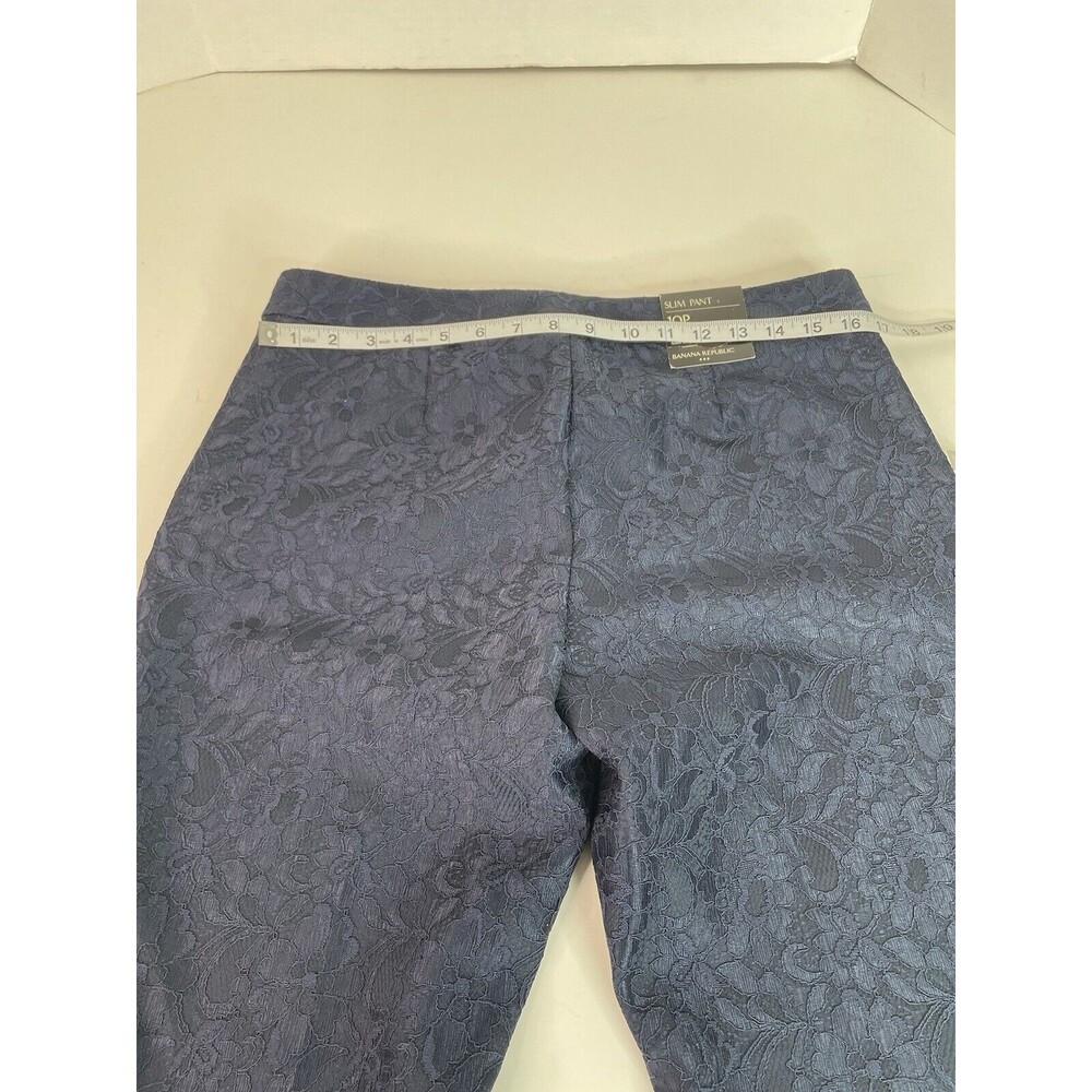 New Banana Republic Women’s Dress Pants 10P, Navy Blue, Slim Pant, Floral NWT - Picture 7 of 11